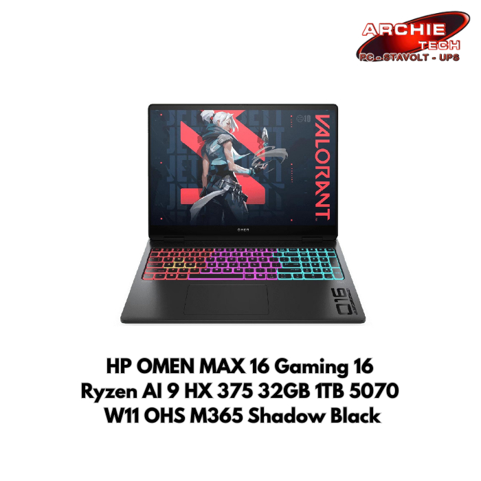 HP OMEN MAX 16 Gaming 16 ak0775AX BG6H4PA Ryzen AI 9 HX 375 32GB 1TB 5070 W11 OHS M365 Shadow Black
