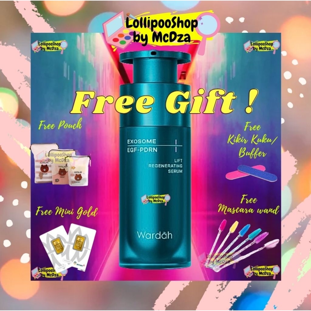 LollipooShop - WARDAH EXOSOME + PDRN Lift Regenerating Serum. (clinic treatment serum dengan salmon DNA & Hifu result, glowing, plumpy, collagen serum) | WARDAH Glasting Liquid Lip. | EveryDay ! Matte Lip Shot - Lip Cream.