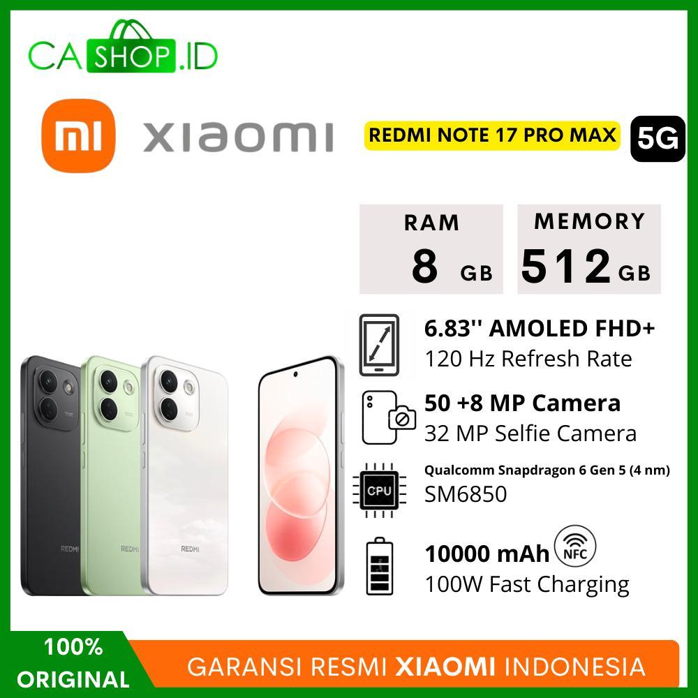 Xiaomi Redmi Note 17 Pro Max 5G 8/512GB + 8/256GB - New Original Garansi Resmi