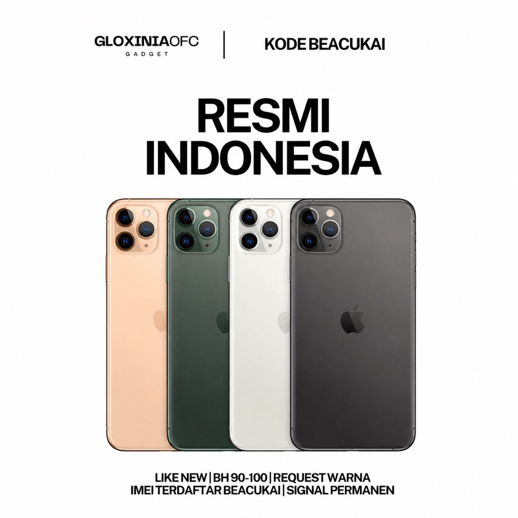 GLOXINIA - iphone 11 pro 64 gb 256 gb 512 gb - unit resmi indonesia fullset bergaransi ex display - imei terdaftar ex beacukai