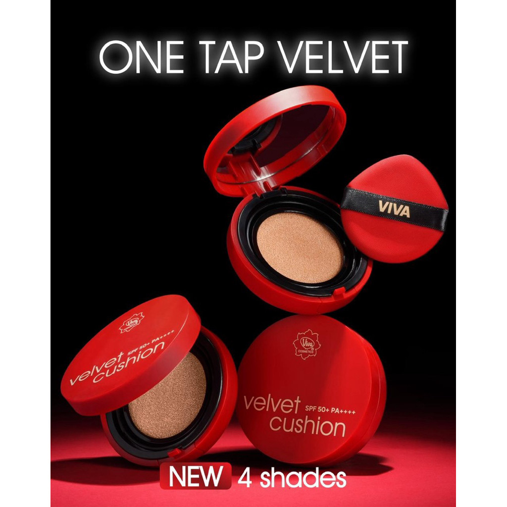 Viva Velvet Cushion, Hybrid Makeup & Skincare, Mengandung Hymagic-4D, 5x Natural Actives, dan SPF 50+ PA++++ (tersedia 4 shades)