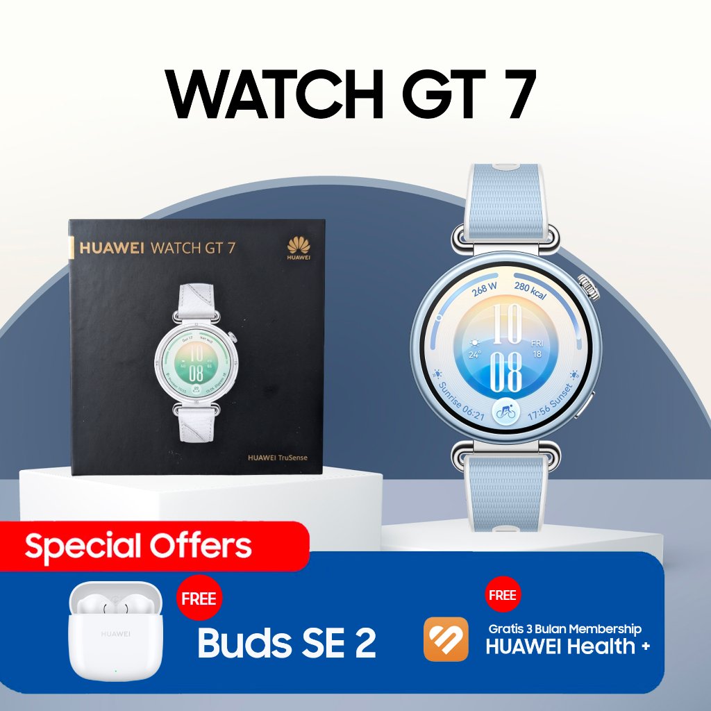 Jual HUAWEI WATCH GT 7 Smartwatch Premium | AMOLED | GPS | NFC | Health & Fitness | Original Garansi Resmi | Shopee Indonesia