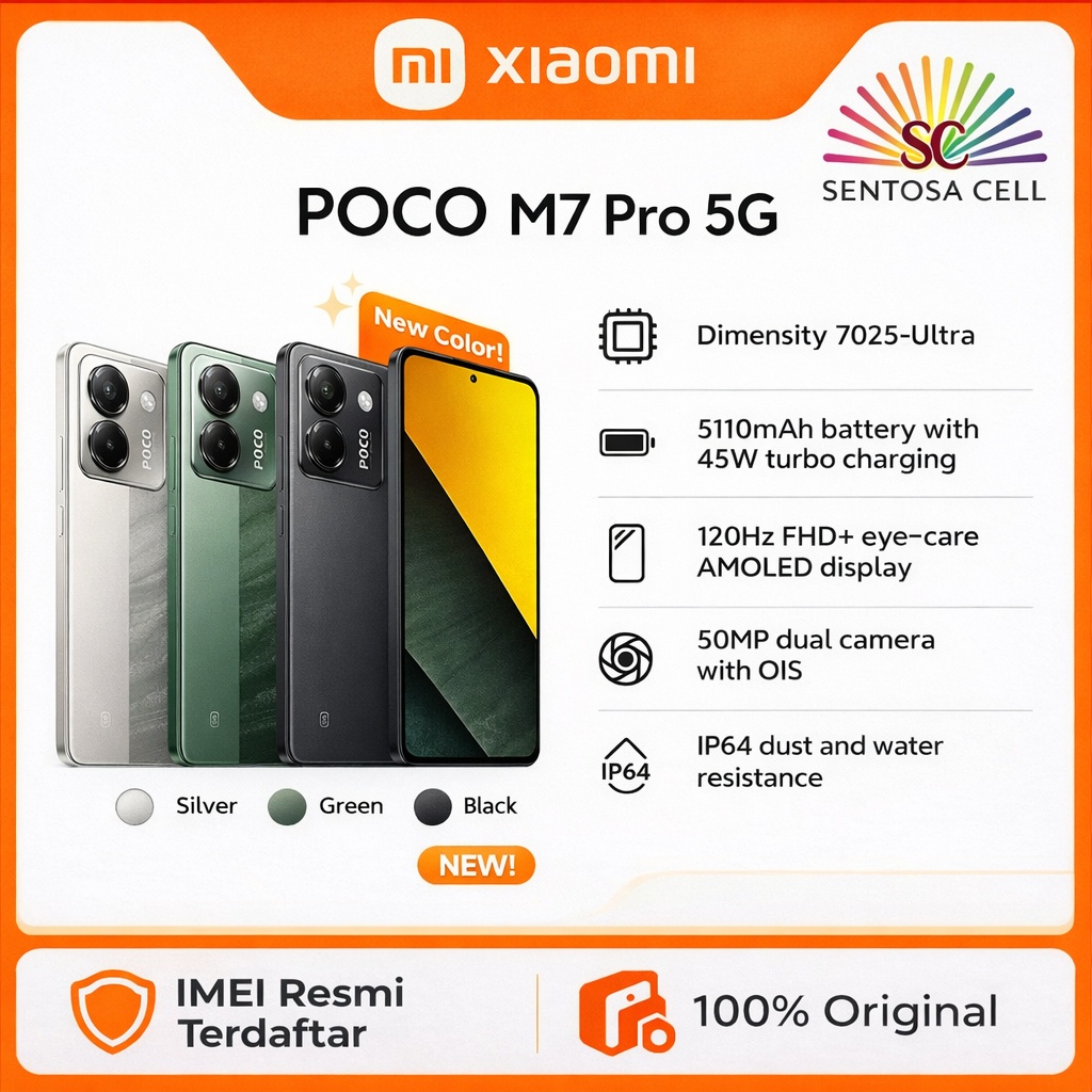 POCO M7 PRO 5G 8/256 GARANSI RESMI