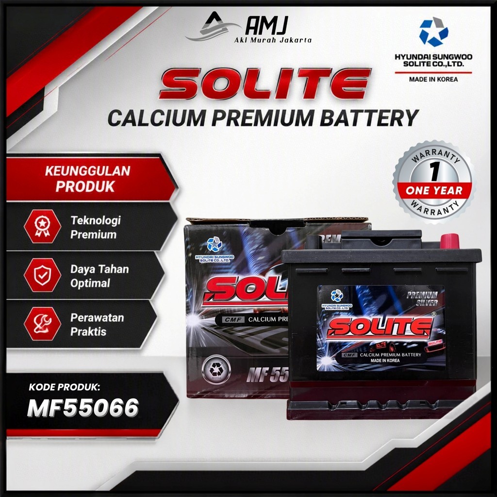 Jual Solite Battery Aki Mobil BYD M6 EV/DM 55066 / LN1 - 50Ah Aki Kering | Shopee Indonesia