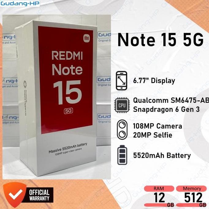 Xiaomi Redmi Note 15 5G 12/512 GB Garansi Resmi
