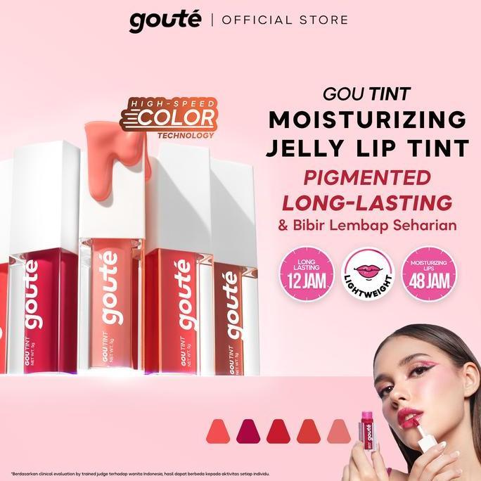 [FLASHSALE] Goute Moisturizing Lip Tint | Long Lasting upto 12H | Goutint lightweight | Ringan Tidak Lengket