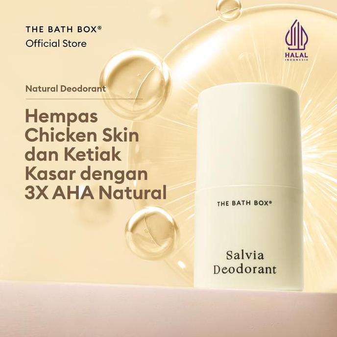 THE BATH BOX - Salvia Natural Deodorant (Bau Badan, Deodoran Natural, Deodorant Alami, Deodorant Remaja, Bau Ketiak, Deodorant AHA) Diskon