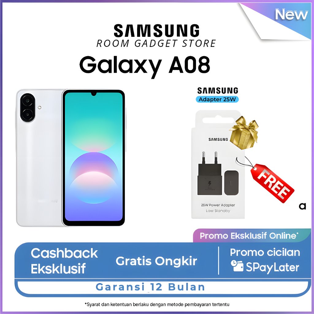 Jual Samsung Galaxy A08 4G 4/128gb 6000mah Garansi Resmi | Shopee Indonesia