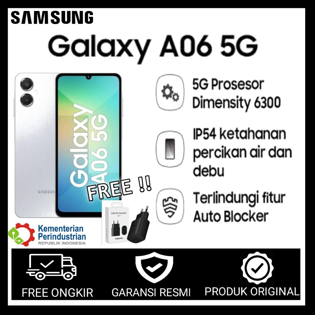 Samsung Galaxy A06 5G 6/128 Garansi Resmi Sein Samsung 100% Original