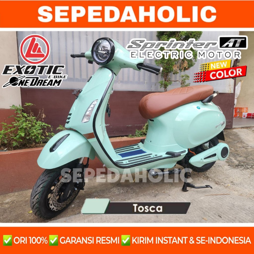 Jual Sepeda Motor Listrik EXOTIC SPRINTER LX / SPRINTER AT 1200 Watt Electric E Bike | Shopee Indonesia