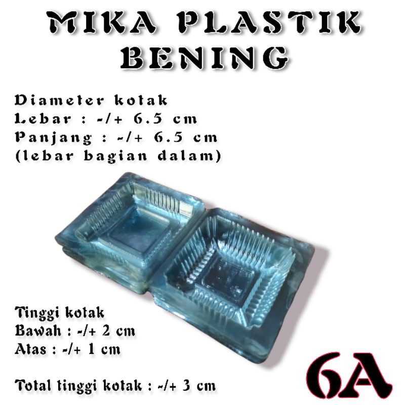 Kotak mika kue ukuran 6A isi 100 pcs