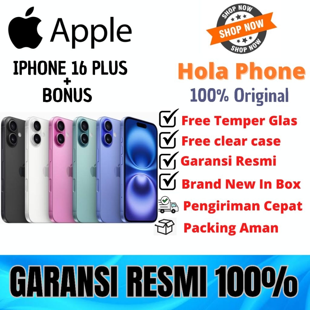 IPHONE 16+ PLUS 128GB 256GB 512GB GARANSI RESMI