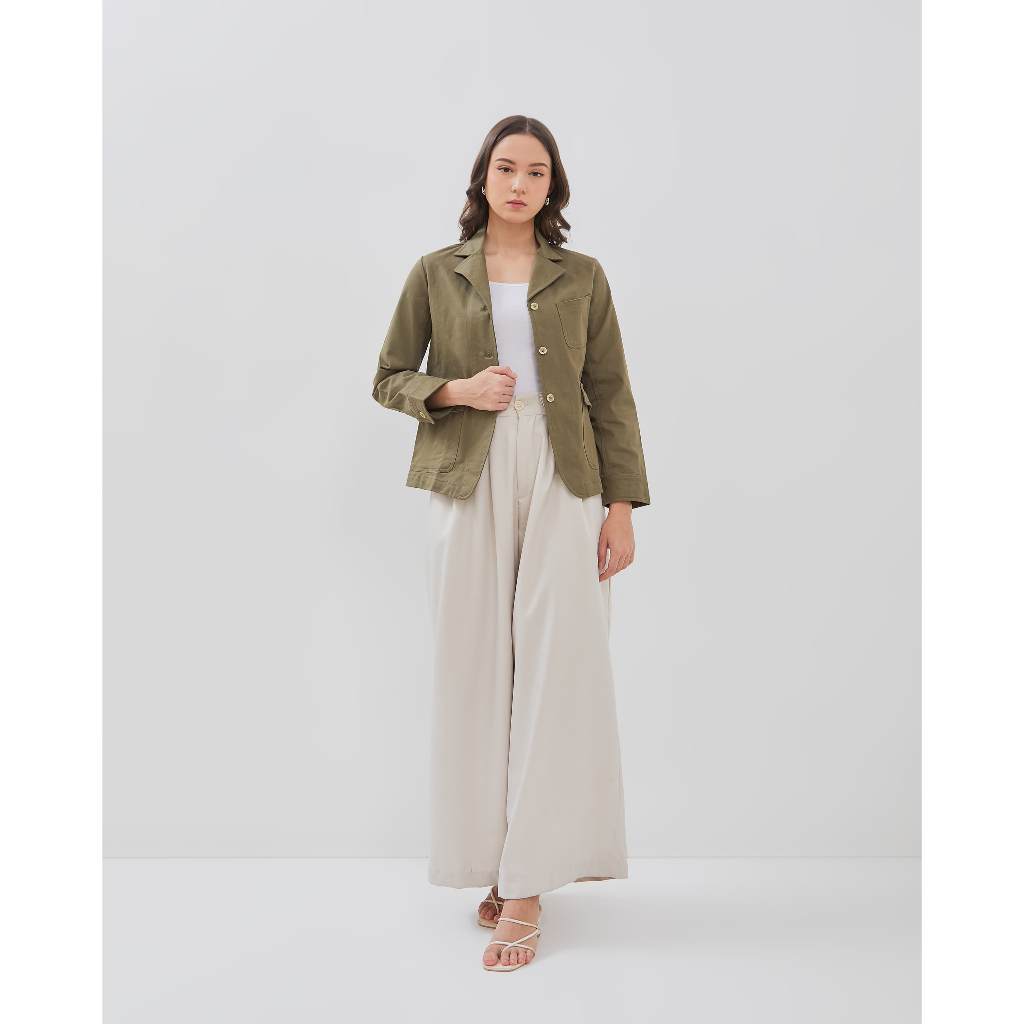 Urban Exchange Blazer Adeline Olive - Atasan Outer