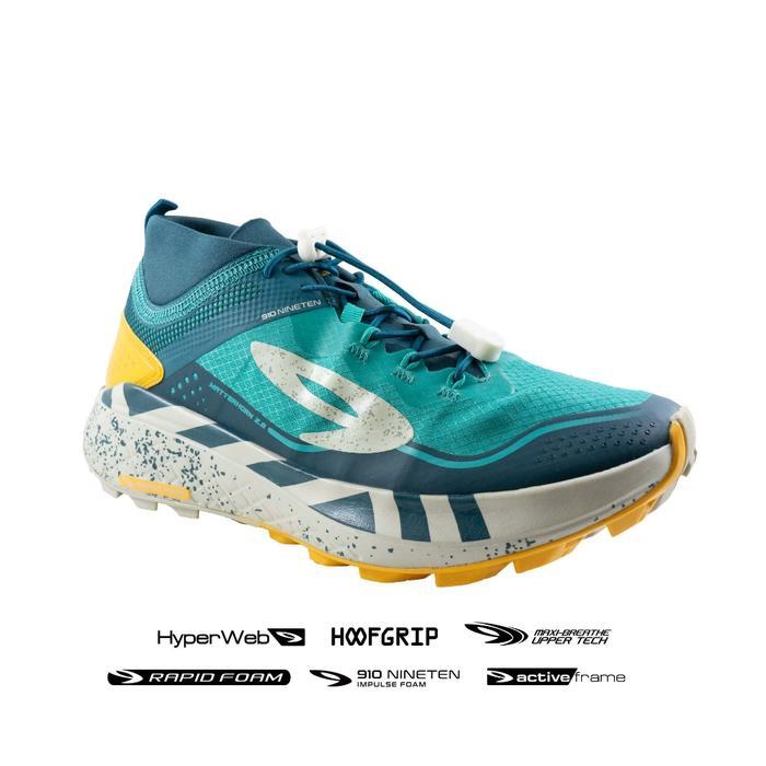 TERBARU 910 NINETEN SEPATU TRAIL RUNNING 910 YUZA MATTERHORN 2.0 - TEAL/KUNING