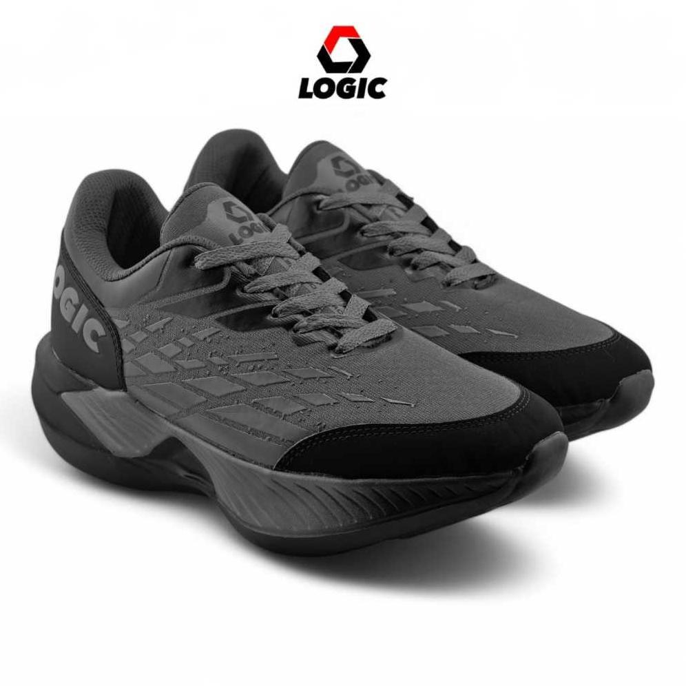Bagus Logic - Sepatu Running Pria Olahraga Casual | Series Winner Grey Black