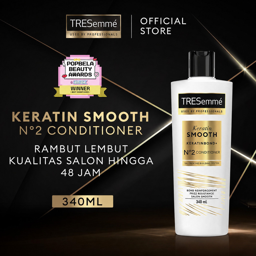 TRESemme Hair Conditioner Keratin Smooth 340ml Rambut Halus & Lembut