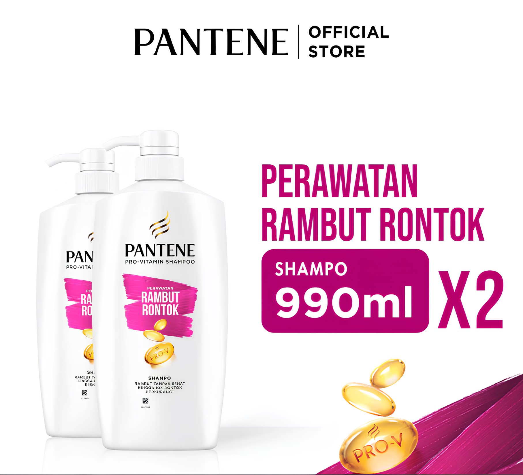 PANTENE Shampoo Hair Fall Control 2x990ml