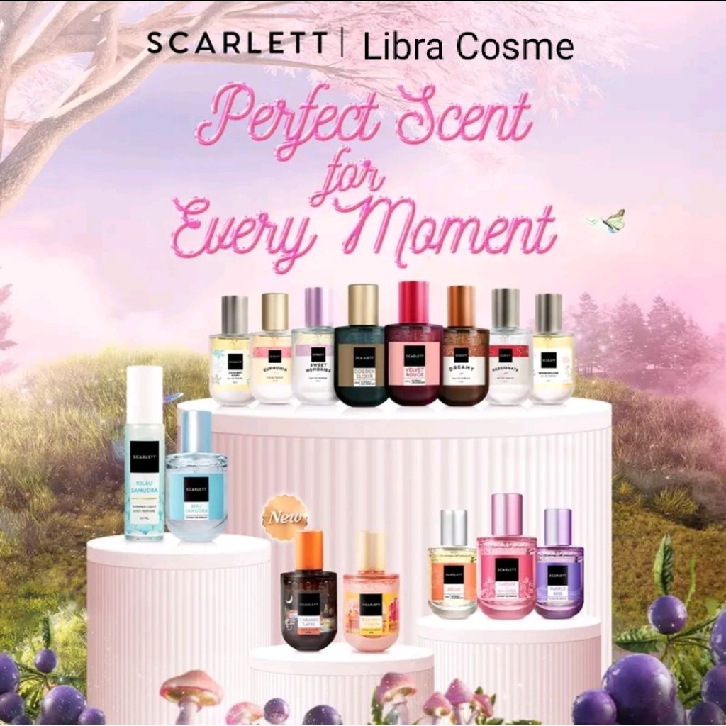 Scarlett Whitening Eau De Parfum 30ml - Parfum Wangi Soft Tahan Lama Best Seller - Dreamy /Sweet Memories / Euphoria / Velvet Rouge / Biru Samudra / Banana Fusion / Caramel Latte / Garden of Whisper / Jolly / Wanita / Pria