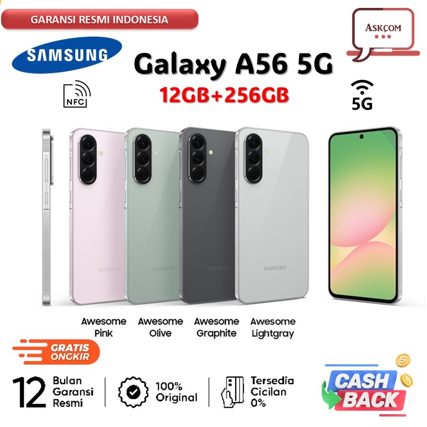 SAMSUNG GALAXY A56 5G 8GB/256GB 6.7inches Super AMOLED 120Hz GARANSI RESMI