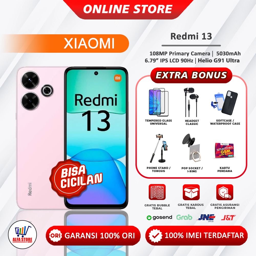Handphone Xiaomi Redmi 13 RAM 8/128GB - 8/256GB Garansi Resmi
