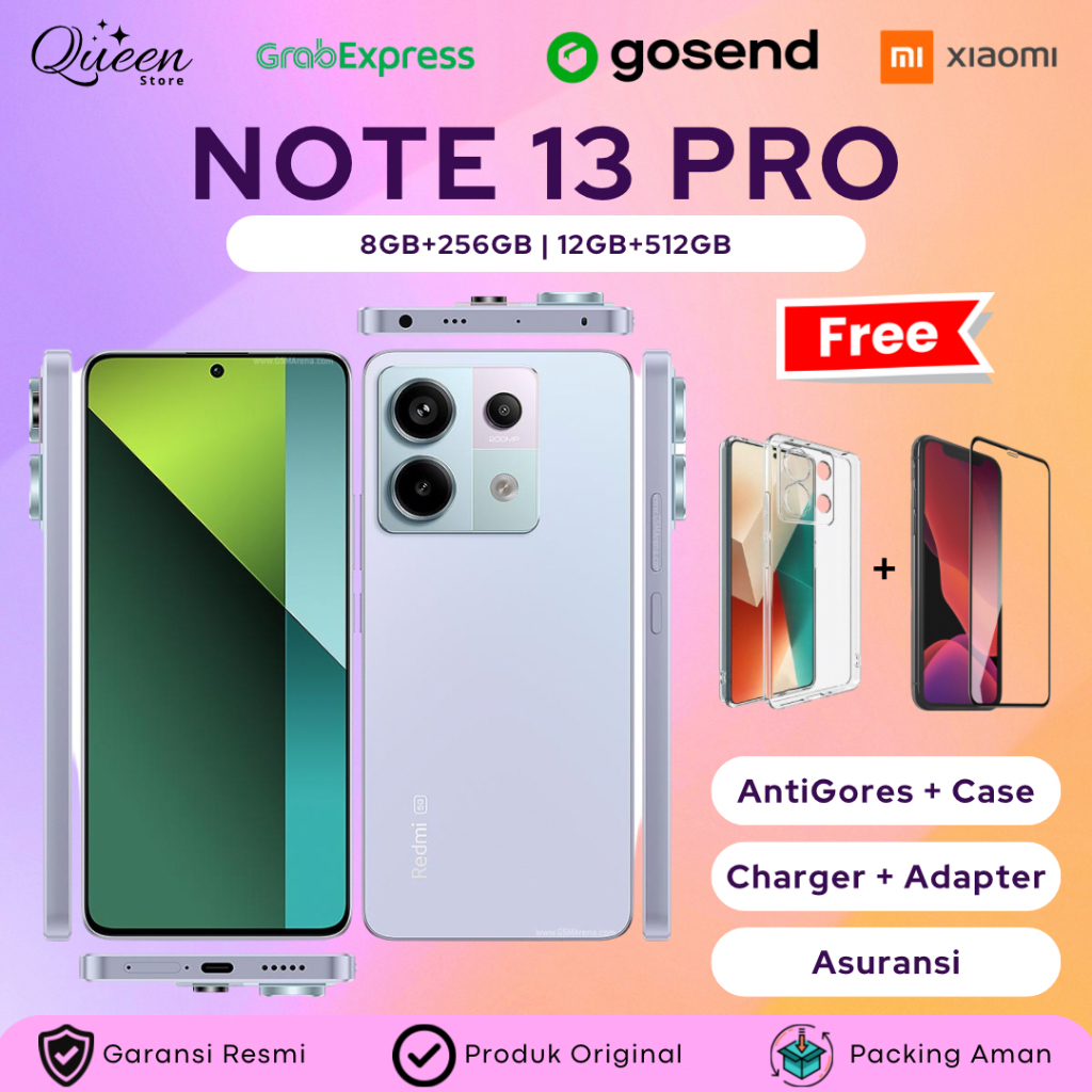 Xiaomi Redmi Note 13 Pro 5G 8GB+256GB | 12GB+512GB Garansi Resmi 1 Tahun
