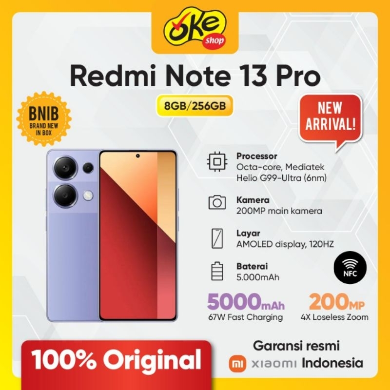 Xiaomi Redmi Note 13 Pro ( Ram 8/256GB ) - Garansi Resmi Xiaomi Indonesia