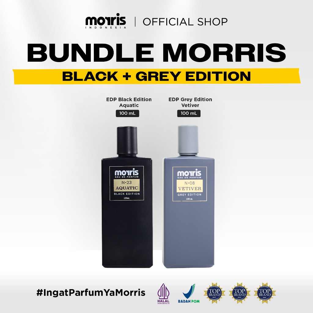 Parfum Pria Soft & Fresh | Morris White Edition | Morris Grey Edition |  Morris Black Edition