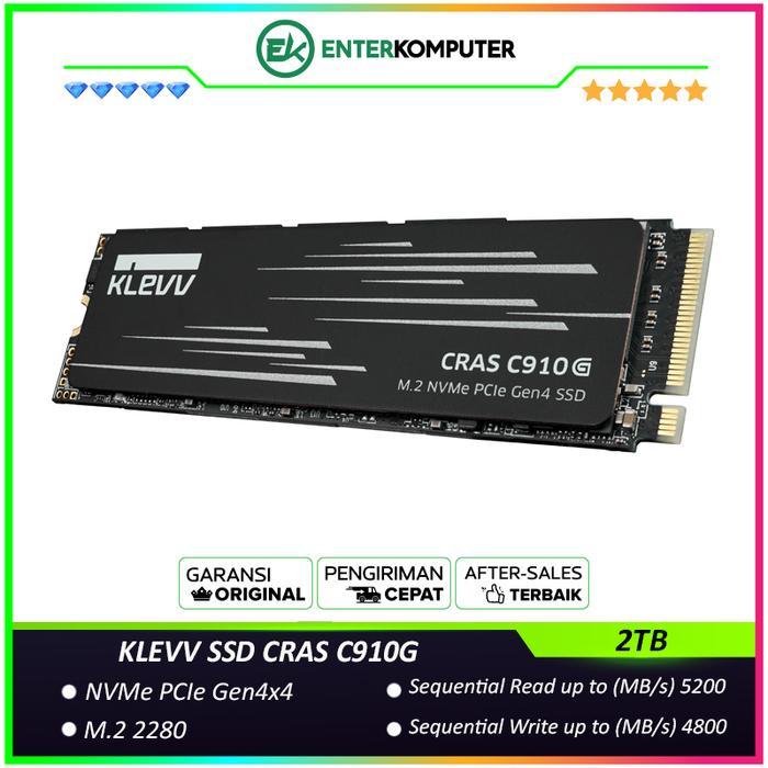 KLEVV SSD CRAS C910G 2TB M.2 2280 NVMe PCle Gen4 x4 / SSD 2TB