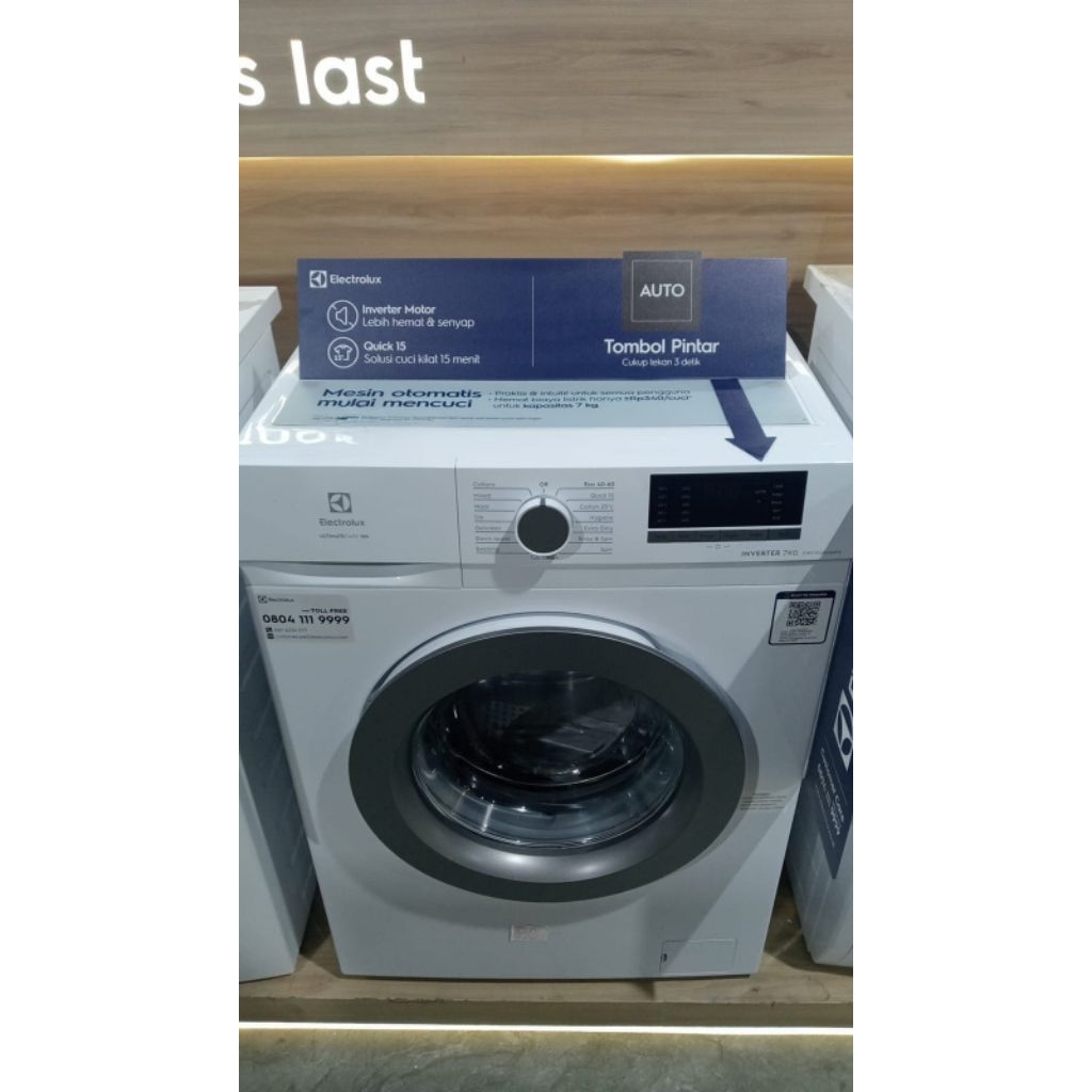 Electrolux Mesin Cuci Front Loading EWF7028M6WA 7kg UltimateCare 100 - Inverter