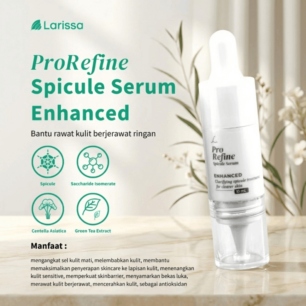 Larissa ProRefine Spicule Serum Enhanced Kulit Wajah Berjerawat Ringan