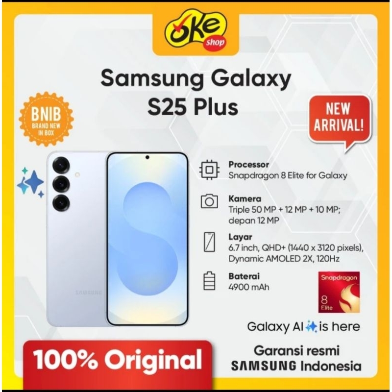Samsung Galaxy S25 Plus 5G ( Ram 12/256GB ) - Garansi Resmi Sein