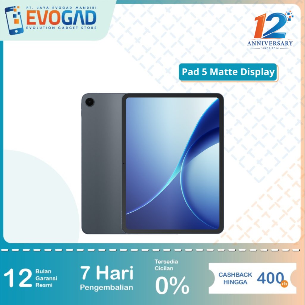 OPPO Pad 5 Matte Display Edition 8/256 Wifi Starlight Black | Garansi Resmi OPPO 1 Tahun