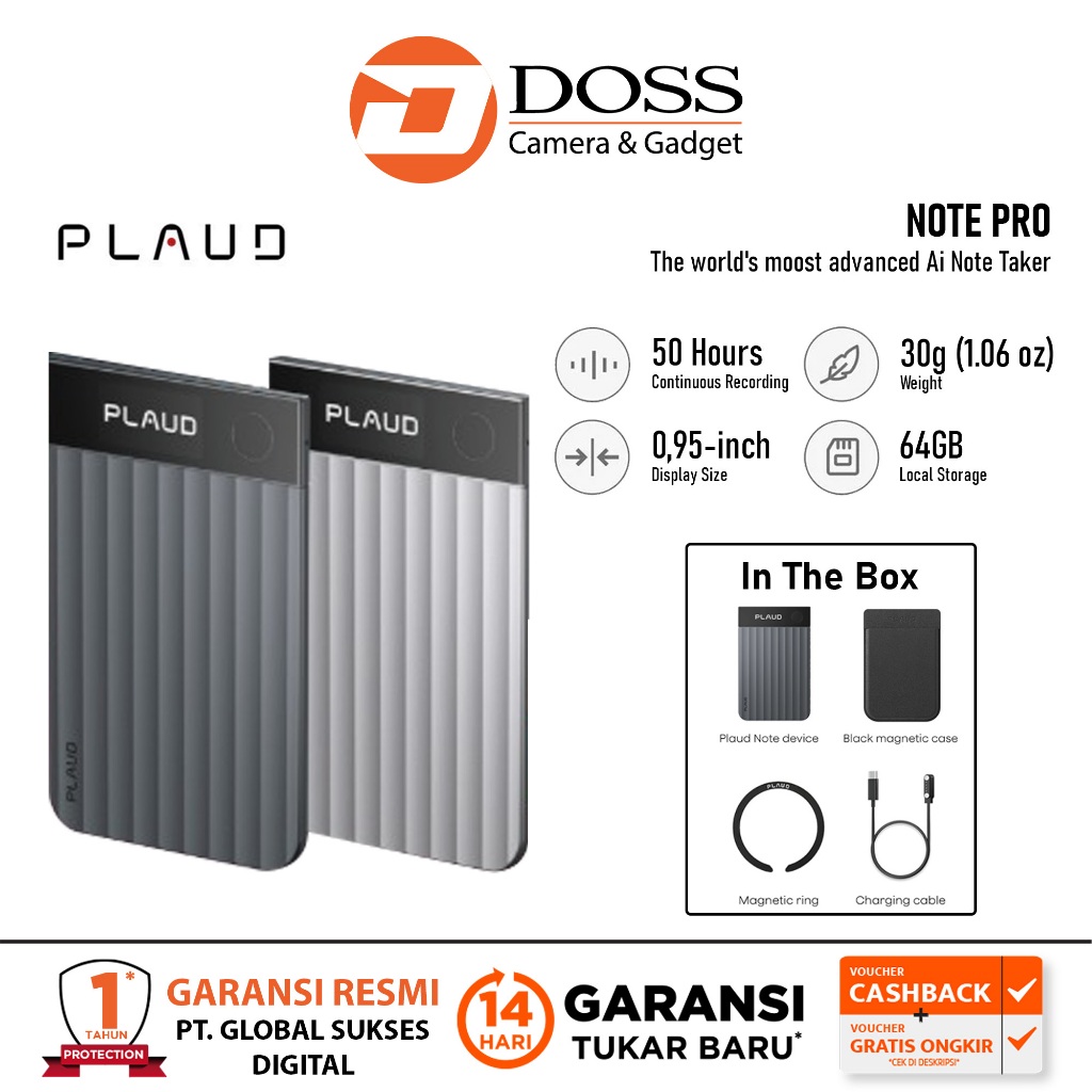 Jual PLAUD Note Pro AI Voice Recorder Empowered | Shopee Indonesia