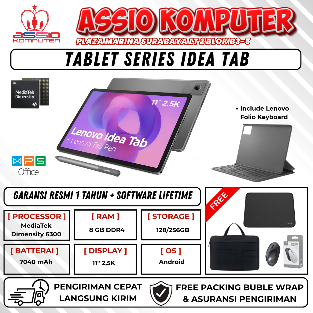TABLET LENOVO IDEATAB RAM 8 128/256