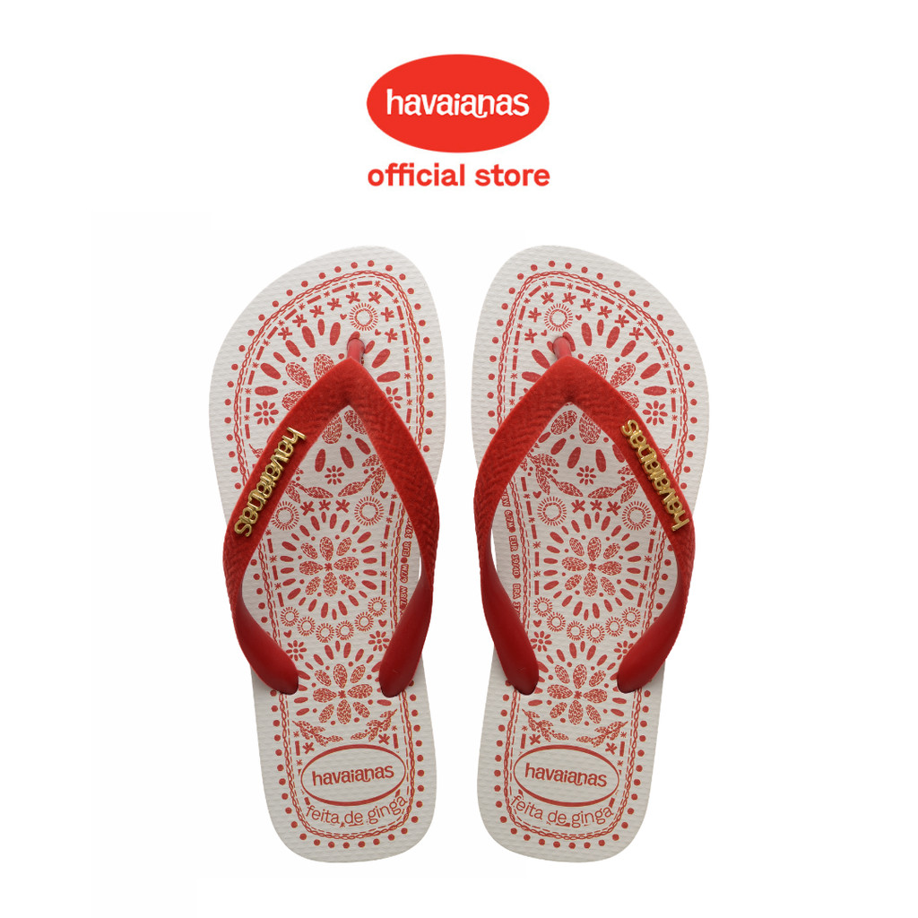 Jual Havaianas 1440 Top Bordado Flor Apache Red - Sandal Wanita | Shopee Indonesia