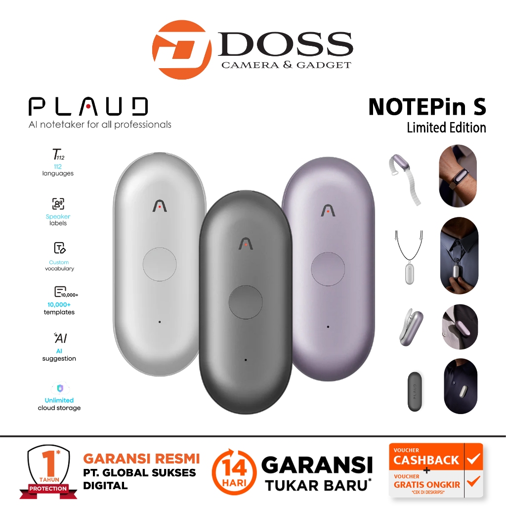 Jual PLAUD NotePin S Limited Edition Wearable AI Voice Recorder Plaud Note Pin S | Shopee Indonesia