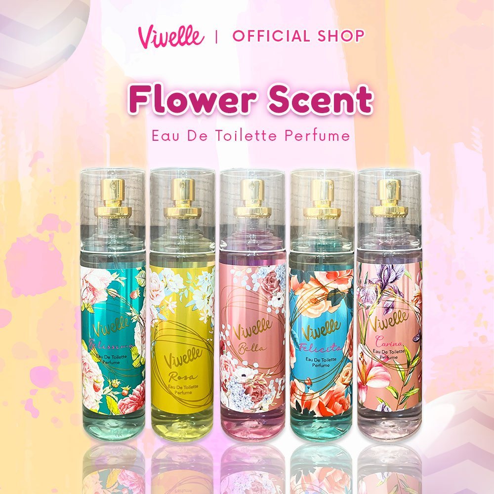 Vivelle Eau De Toilette Flower Scent Parfum Wanita - Bellissima / Rosa / Bella / Felicita / Carina