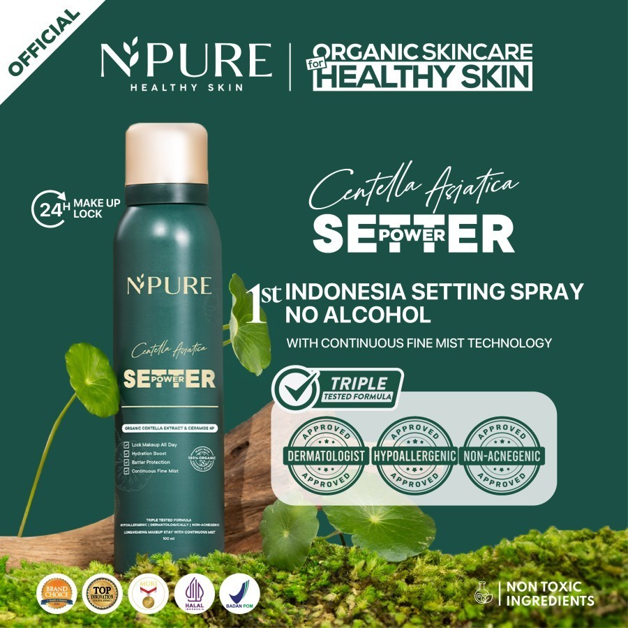 Rglow - NPURE CENTELLA ASIATICA POWER SETTER - SETTING SPRAY READY STOCK TANGERANG SELATAN BSD