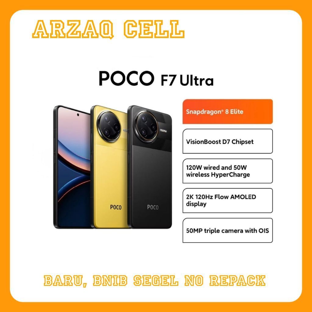 Smartphone POCO F7 Ultra Snapdragon 8 Elite VisionBoost D7 2K 120Hz Flow AMOLED