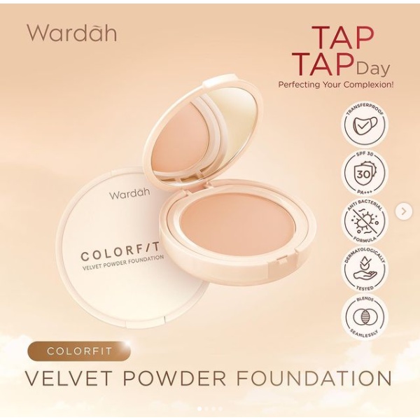Wardah Colorfit Velvet Powder Foundation