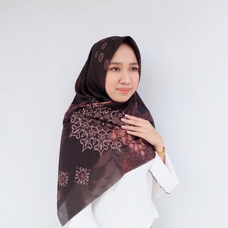Elina Series in Black (Premium Printed Voal)