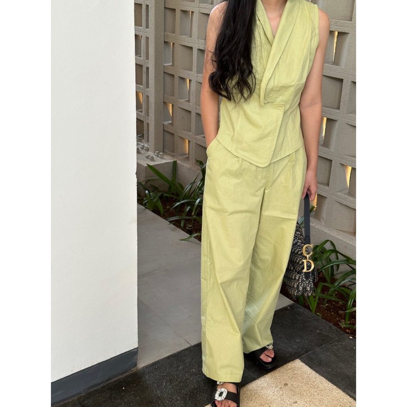 RONGU Kaia Set - Premium Quality vest baju set setelan rompi outer setelan wanita