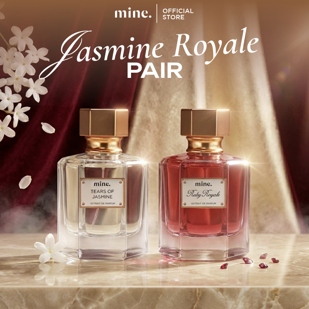 Mine Perfumery 50ML - Bundling Hemat Tears of Jasmine (2022) & Ruby Royale Parfum Wanita Tahan Lama Sweet Elegant Fresh
