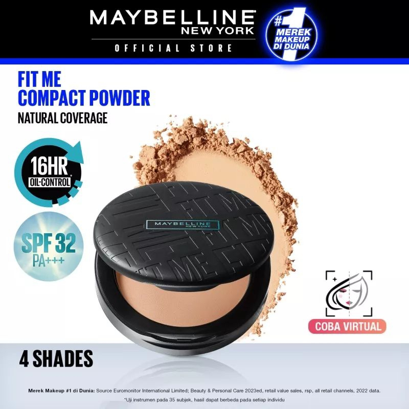 Maybelline Fit Me Matte + Poreless 16-Hour Oil Control Compact Powder Make Up