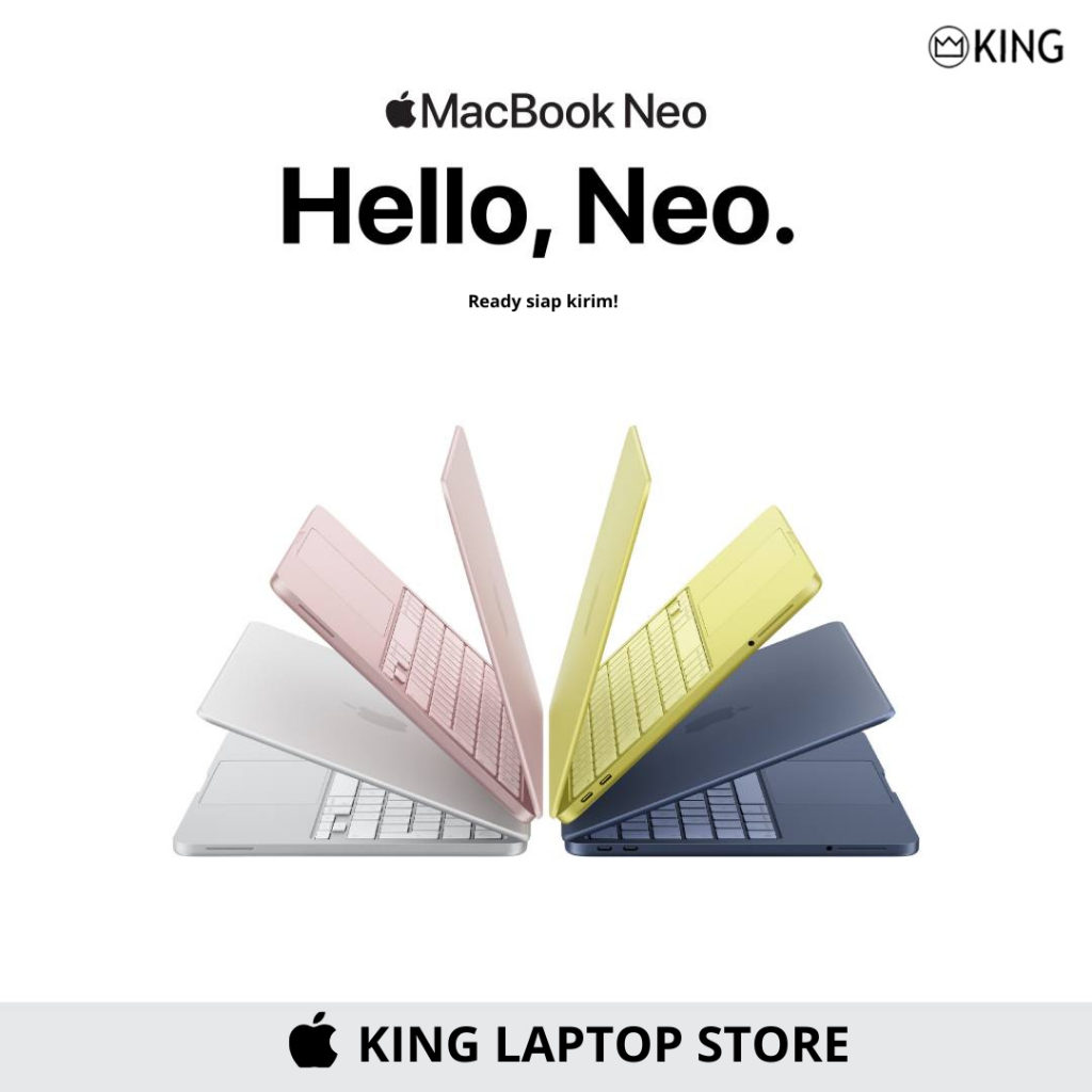 MACBOOK NEO Apple Chipset A18PRO Ram 8GB 512GB macOS 13"RETINA TOUCHID Garansi resmi indonesia
