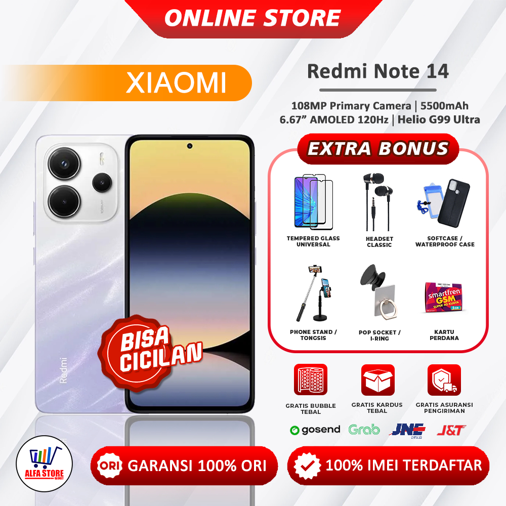 Xiaomi Redmi Note 14 5G redminote13 4G note 14 ram 8/256gb  note 13-ram 8/128gb redmi note13 5G ram 8/256gb note13 4G ram 8/256gb ram 8/128gb note14 note13Garansi Resmi