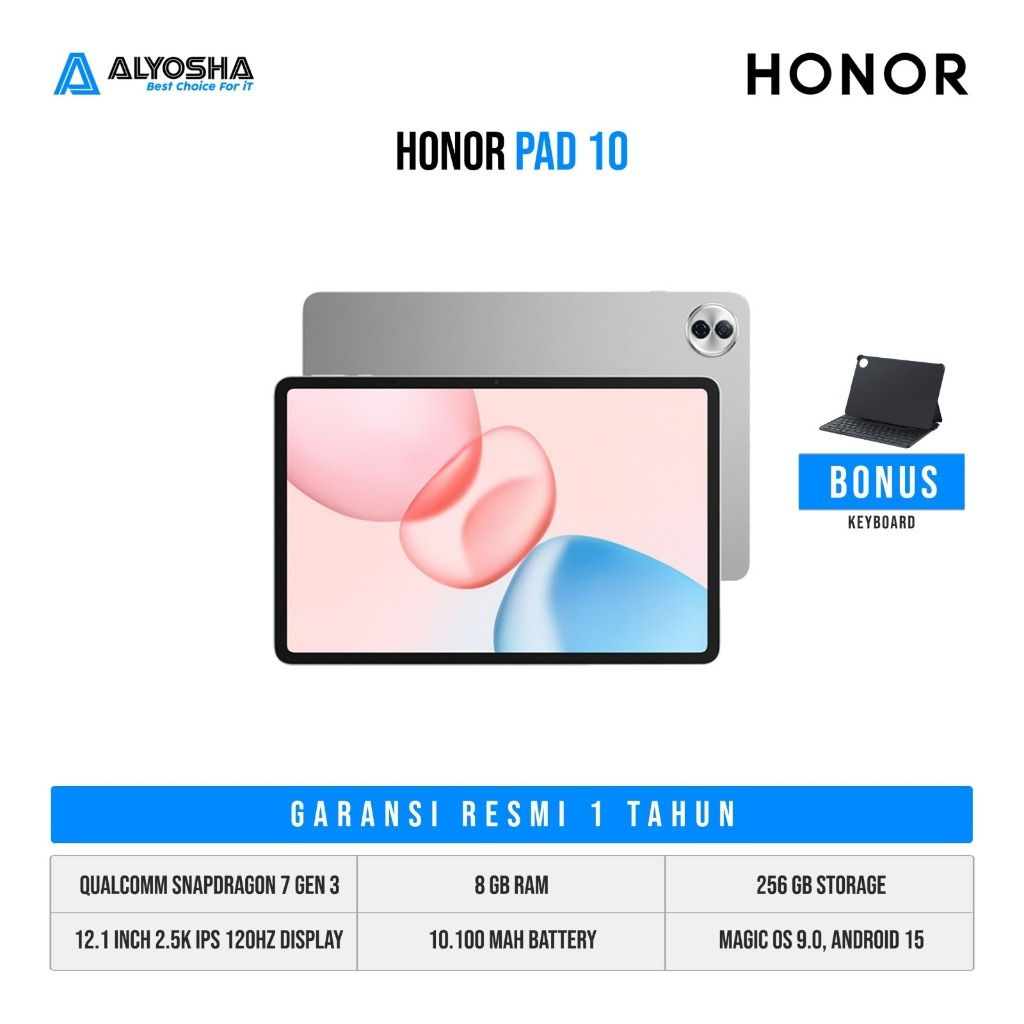 HONOR Pad 10 8/256GB | Include Keyboard | Grey