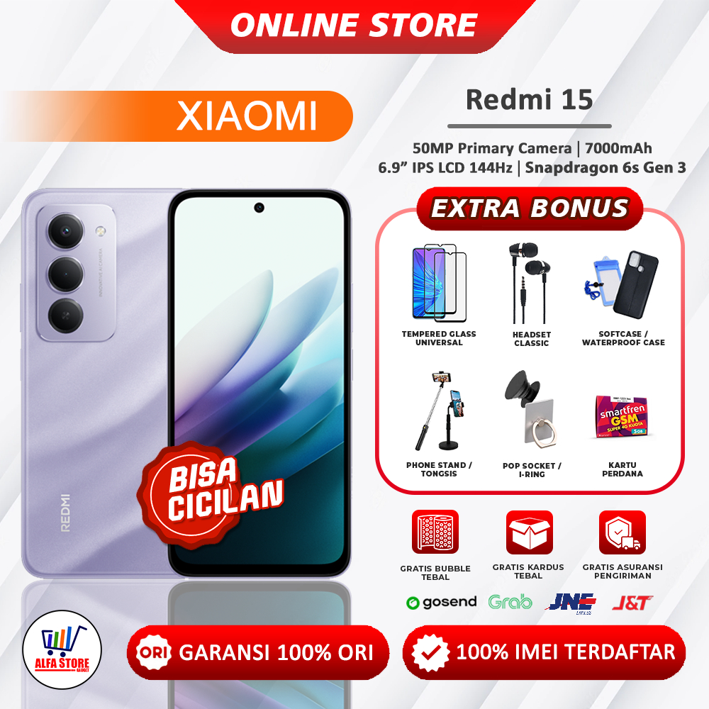 Xiaomi Redmi 15 RAM 8/128GB RAM 8/256GB Redmi 15 Garansi Resmi