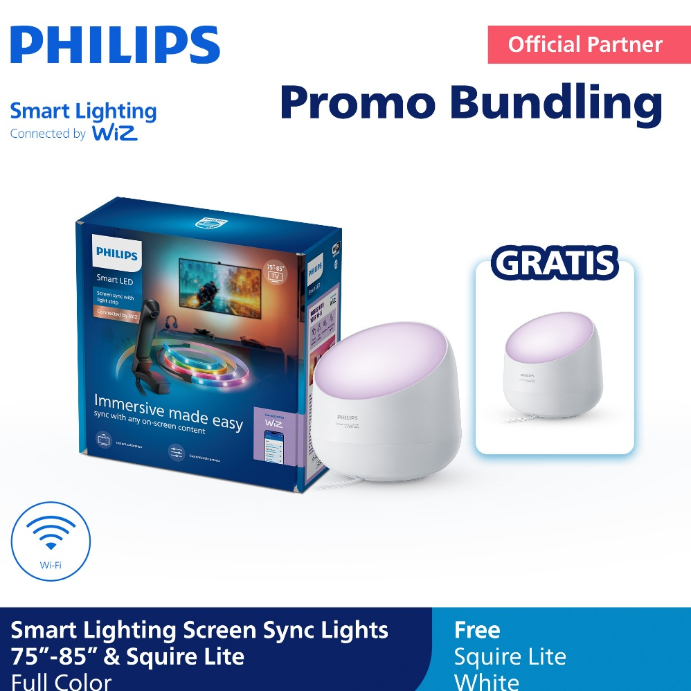 Jual [Special Bundling] Beli Philips Smart WiFi TV Screen Sync Kit 75-85 Inch Dapat 2 Philips Smart WiFi Squire Lite White | Shopee Indonesia