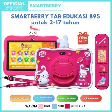 ( PROMO ) SMARTBERRY STUDY kids TAB 4/128GB B95 / B96 Hadiah Anak Android 7 inch / PC Tab edukasi